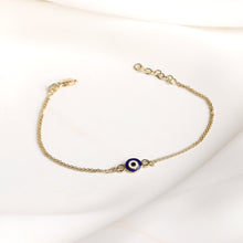 Load image into Gallery viewer, Mini Round Enamel Evil Eye Bracelet