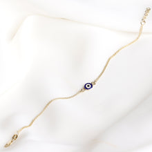 Load image into Gallery viewer, Mini Round Enamel Evil Eye Bracelet