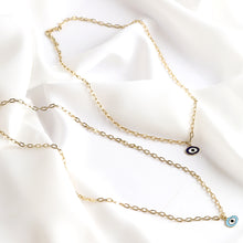 Load image into Gallery viewer, Forzatina Chain Necklace with Evil Eye Pendant