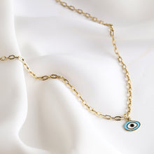 Load image into Gallery viewer, Forzatina Chain Necklace with Evil Eye Pendant