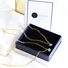 Load image into Gallery viewer, Forzatina Chain Necklace with Evil Eye Pendant