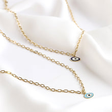 Load image into Gallery viewer, Forzatina Chain Necklace with Evil Eye Pendant