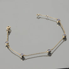 Load image into Gallery viewer, Evil Eye Chain Bracelet