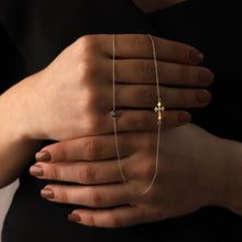 Load image into Gallery viewer, Cross & Evil Eye Minimalist Necklace
