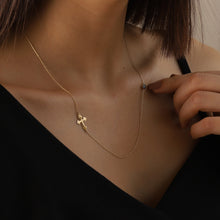 Load image into Gallery viewer, Cross & Evil Eye Minimalist Necklace