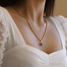 Load image into Gallery viewer, Large Evil Eye Rope Chain Necklace