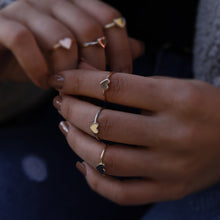 Load image into Gallery viewer, Solitaire Heart Stackable Ring (medium size)