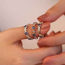 Load image into Gallery viewer, Evil Eye Eternity Ring