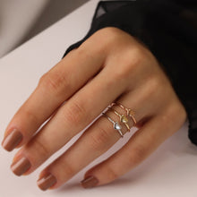 Load image into Gallery viewer, Mini Solitare Heart Stackable Ring