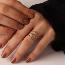 Load image into Gallery viewer, Mini Solitare Heart Stackable Ring