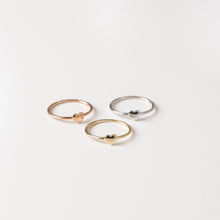 Load image into Gallery viewer, Mini Solitare Heart Stackable Ring