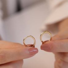 Load image into Gallery viewer, Oval Huggie Earrings