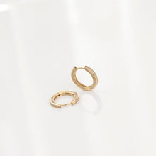 Load image into Gallery viewer, Mini Huggie Earrings with Cubic Zirconia