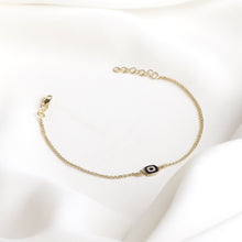 Load image into Gallery viewer, Mini Square Enamel Evil Eye Bracelet