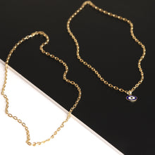 Load image into Gallery viewer, Forzatina Chain Necklace with Evil Eye Pendant