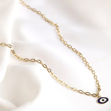 Load image into Gallery viewer, Forzatina Chain Necklace with Evil Eye Pendant