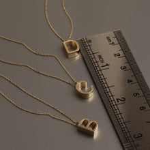 Load image into Gallery viewer, Personalized Initial 3D Letter Necklace