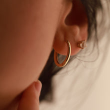 Load image into Gallery viewer, Oval Huggie Earrings