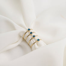 Load image into Gallery viewer, Gold Mini Evil Eye Stackable Ring