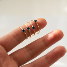 Load image into Gallery viewer, Gold Mini Evil Eye Stackable Ring