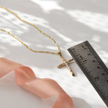 Load image into Gallery viewer, Cross Pendant Necklace on Singapore Chain