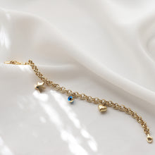 Load image into Gallery viewer, Rolo Chain Tri-Charm Bracelet