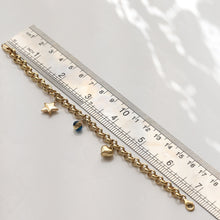 Load image into Gallery viewer, Rolo Chain Tri-Charm Bracelet