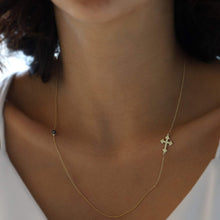 Load image into Gallery viewer, Cross & Evil Eye Minimalist Necklace