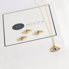 Load image into Gallery viewer, Evil Eye Pendant with Pavé Zircon Diamonds