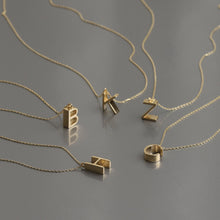 Load image into Gallery viewer, Personalized Initial 3D Letter Necklace