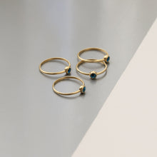 Load image into Gallery viewer, Gold Mini Evil Eye Stackable Ring