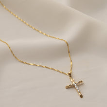 Load image into Gallery viewer, Cross Pendant Necklace on Singapore Chain