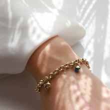 Load image into Gallery viewer, Rolo Chain Tri-Charm Bracelet