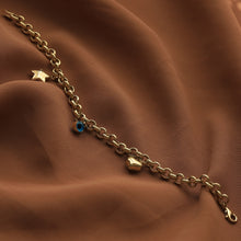 Load image into Gallery viewer, Rolo Chain Tri-Charm Bracelet