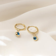 Load image into Gallery viewer, Evil Eye Drop Earrings