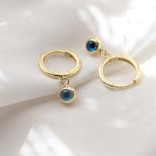 Load image into Gallery viewer, Evil Eye Drop Earrings
