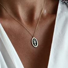 Load image into Gallery viewer, Gold Ankh Medallion Necklace
