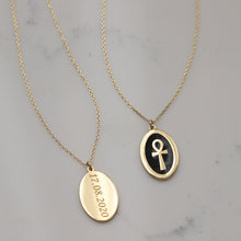 Load image into Gallery viewer, Gold Ankh Medallion Necklace