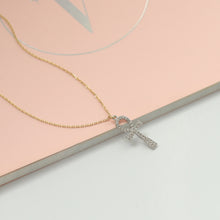 Load image into Gallery viewer, Large Diamond Ankh Necklace
