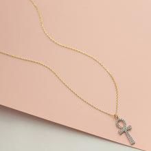 Load image into Gallery viewer, Large Diamond Ankh Necklace