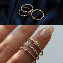 Load image into Gallery viewer, Diamond Braided Ring