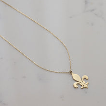 Load image into Gallery viewer, Fleur de Lys Pendant Necklace