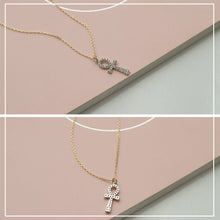 Load image into Gallery viewer, Mini Diamond Ankh Necklace