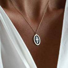 Load image into Gallery viewer, Gold Ankh Medallion Necklace