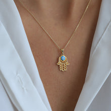 Load image into Gallery viewer, Dainty Hamsa Necklace