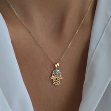 Load image into Gallery viewer, Dainty Hamsa Necklace