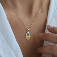 Load image into Gallery viewer, Dainty Hamsa Necklace