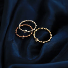 Load image into Gallery viewer, Diamond Braided Ring