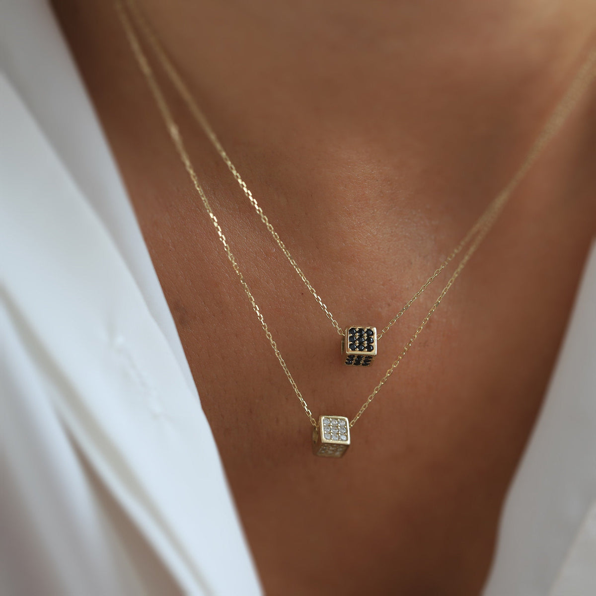 Dainty Dice Necklace – Misoa Jewelry