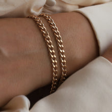 Load image into Gallery viewer, Rose Gold 4mm Curb Chain Bracelet